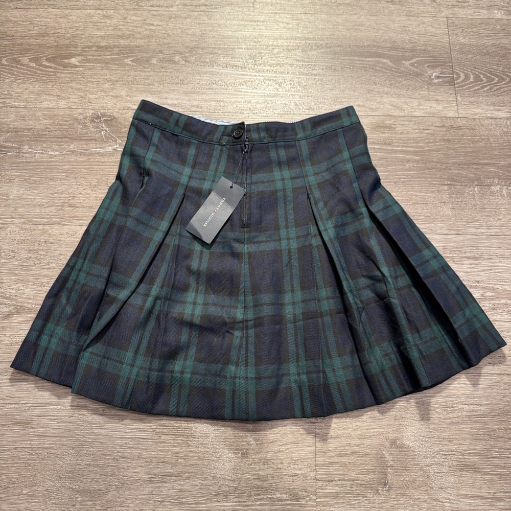 Tommy Hilfiger Skirt Girls 8 Tartan Plaid Rayon School Uniform Pleated Preppy